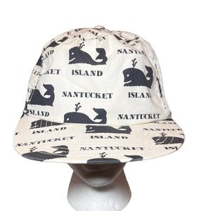 Vintage Nantucket Island Whale Snapback Hat One Size